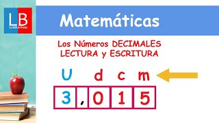 Los Números DECIMALES LECTURA y ESCRITURA ✔👩‍🏫 PRIMARIA [upl. by Lauren]