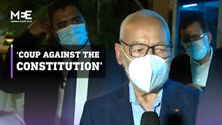 Ghannouchi accuses Tunisia’s Saied of launching ‘a coup against the constitution’ [upl. by Xonel845]