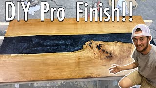 How to Have a Professional Finish On an Epoxy River Table [upl. by Artekal413]