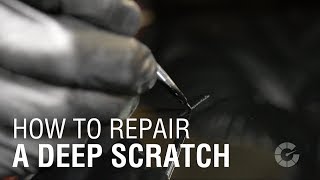 How To Repair a Deep Scratch  Autoblog Details [upl. by Aticnemrac]