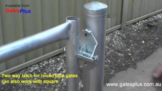 Gate Latch 2 way for round pipe and square [upl. by Enamart]