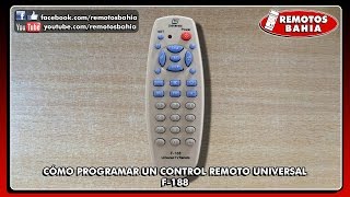 CÓMO PROGRAMAR CONFIGURAR UN CONTROL REMOTO UNIVERSAL F188 JANESONG STEREN RM1200 [upl. by Odnomyar]