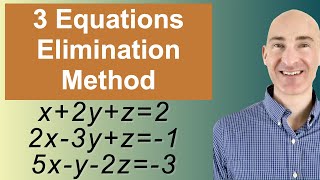 Solving Systems of 3 Equations Elimination [upl. by Yssim]