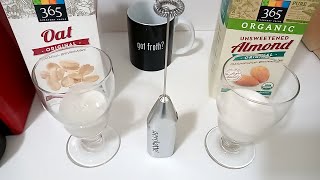 Oat Milk vs Almond Milk part 2 Frothing Test [upl. by Ramoj]