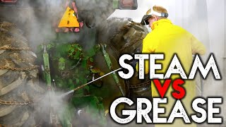 INDUSTRIAL STEAM CLEANER  How to Steam Clean Grease from Heavy Equipment [upl. by Boykins]