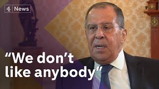 Exclusive Sergey Lavrov Russias Foreign Minister on Skripals Trump kompromat claims and OPCW [upl. by Adnarym340]